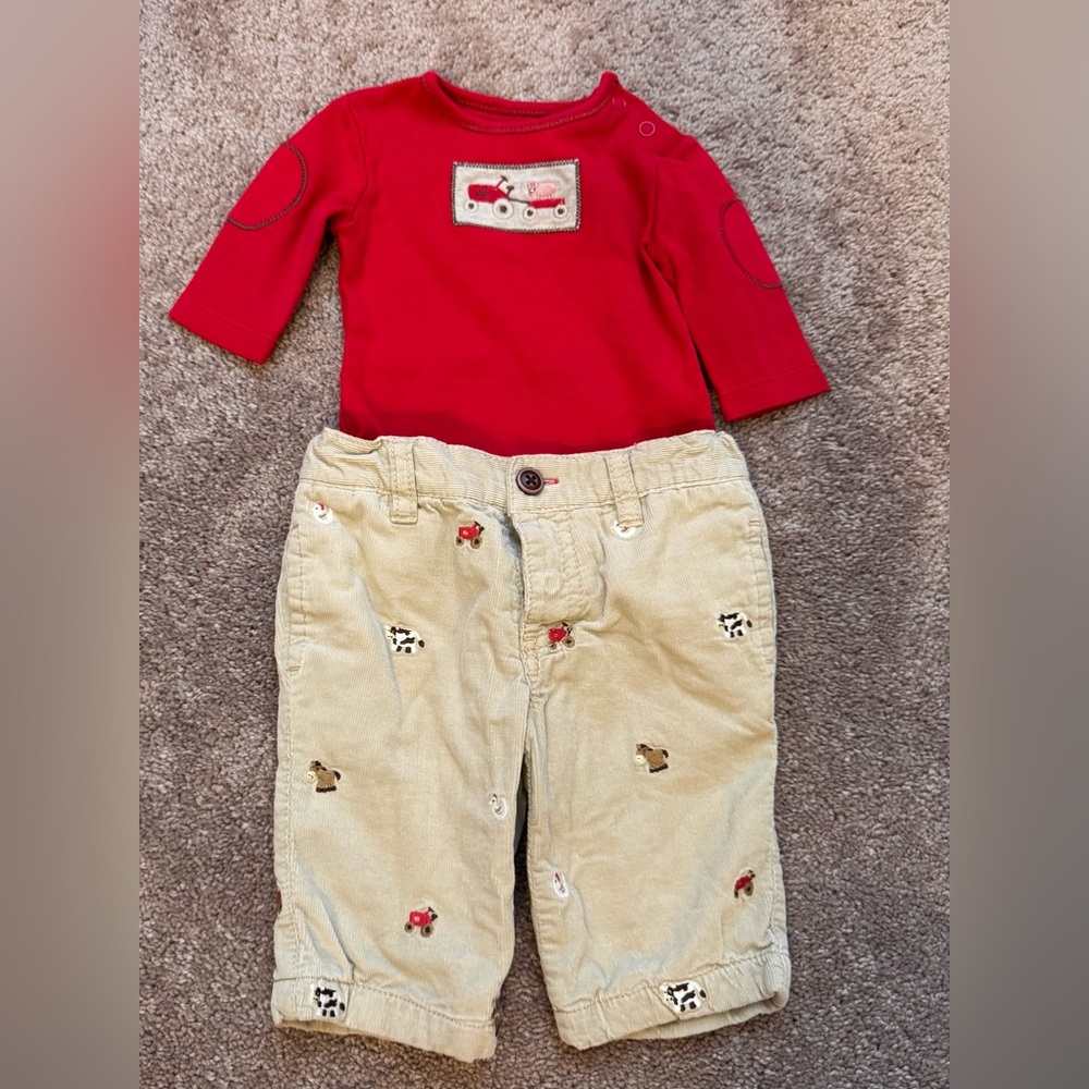 Matching Farm Embroidered Outfit